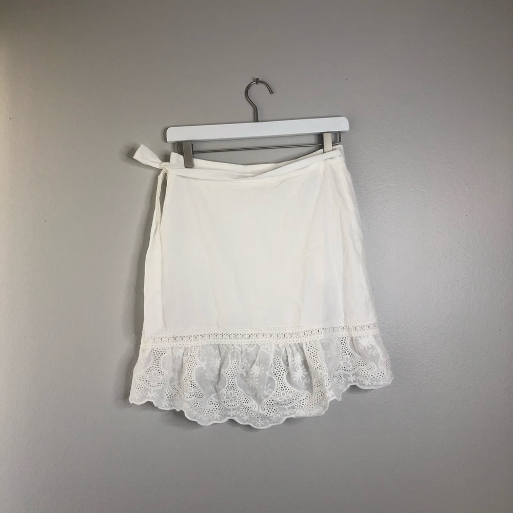 Somedays Lovin Ivory Eyelet Wrap Skirt - Picture 5 of 7
